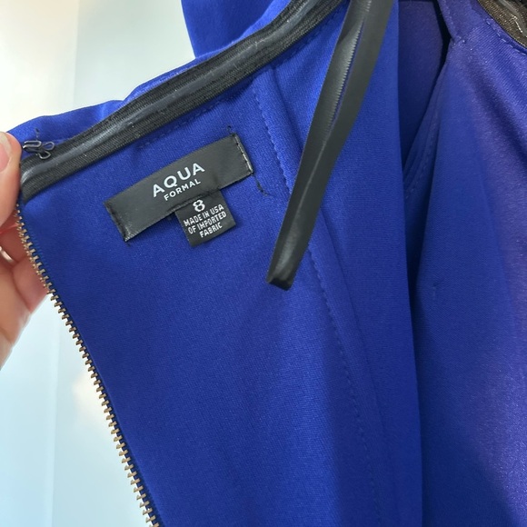 AQUA Off-the-Shoulder Scuba Crepe Gown - Exclusive Bloomingdale's - Picture 8 of 11